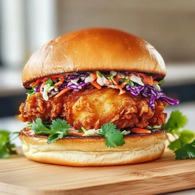 Crispy Thai Fried Chicken Sandwich recipe