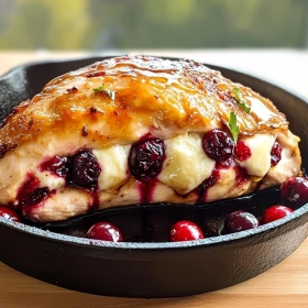 Cranberry & Brie Stuffed Chicken recipe