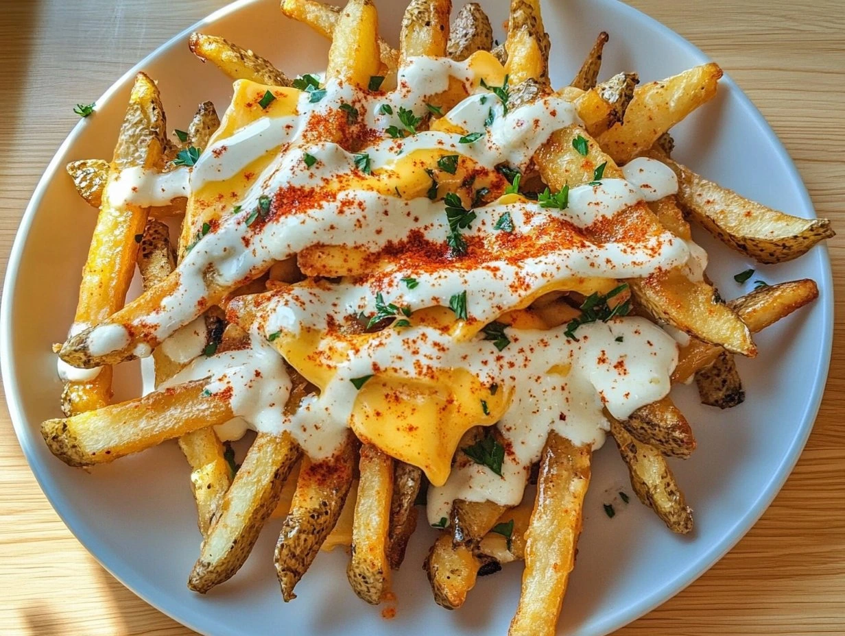 Perfectly cooked Spicy Louisiana Voodoo Fries served and ready to eat - final result