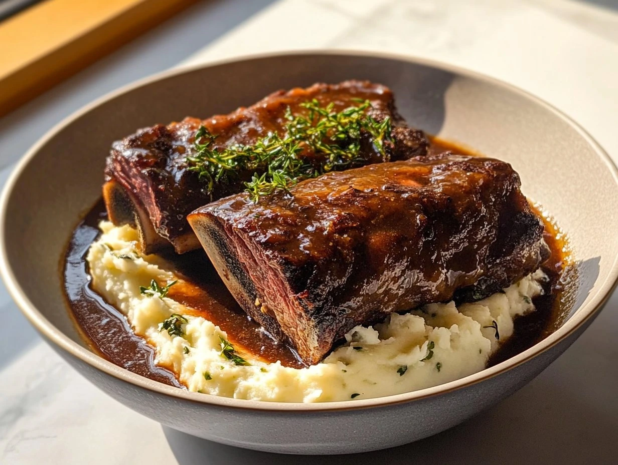 Braised Beef Short Ribs with Herb Mash