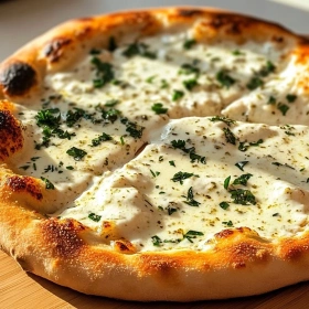 Garlic Herb White Sauce Pizza recipe