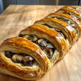 Savory Mushroom Puff Pastry Braid recipe