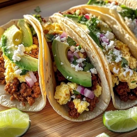 Hearty Chorizo Breakfast Tacos recipe