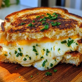 Garlic Bread Grilled Cheese Delight recipe