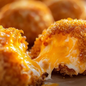 Close-up of Crispy Buffalo Chicken Bombs showing texture, layers, and glossy finish