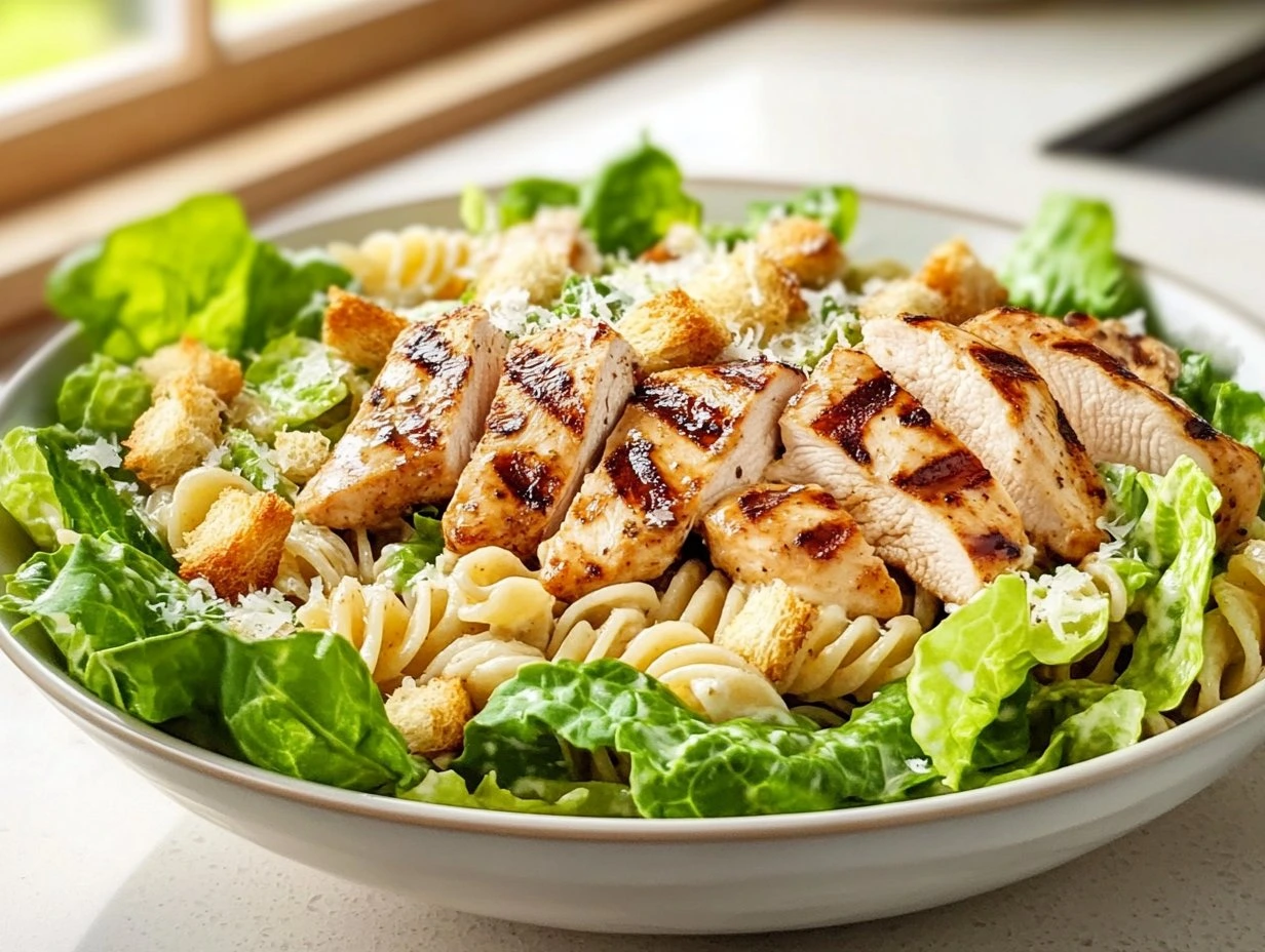 Grilled Chicken Caesar Pasta Delight