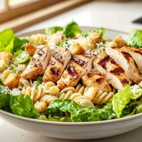 Grilled Chicken Caesar Pasta Delight recipe