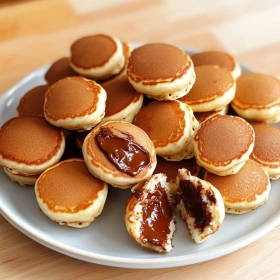 Nutella-Filled Mini Pancake Bombs recipe
