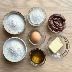 Step-by-step preparation of Nutella-Filled Mini Pancake Bombs showing ingredients and initial cooking steps