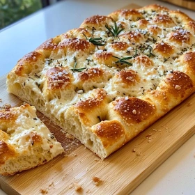 Garlic Parmesan Focaccia Bread recipe