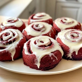 Heavenly Red Velvet Cinnamon Rolls recipe