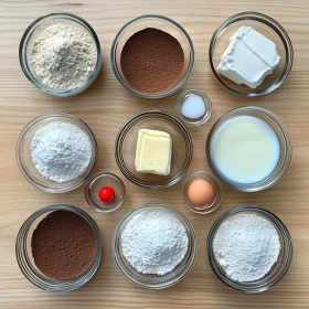 Step-by-step preparation of Heavenly Red Velvet Cinnamon Rolls showing ingredients and initial cooking steps