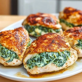 Creamy Spinach Stuffed Chicken recipe
