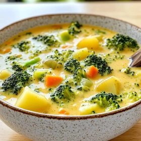Creamy Broccoli Potato Cheese Soup recipe