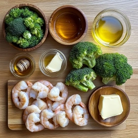 Step-by-step preparation of Honey Garlic Shrimp Sausage Skillet showing ingredients and initial cooking steps