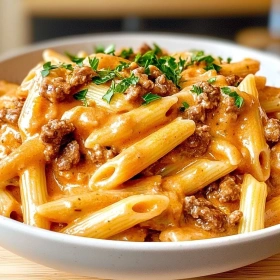 Quick Creamy Beef Pasta recipe