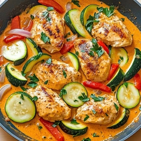 Paprika Zucchini Chicken Skillet recipe