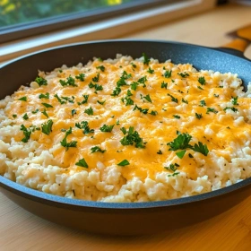 Cheesy Cauliflower Rice Skillet recipe
