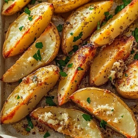Garlic Parmesan Potato Wedges recipe