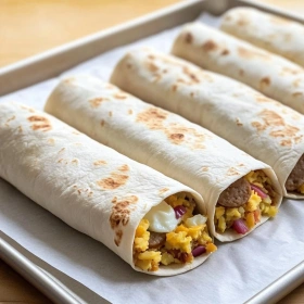 Sheet Pan Breakfast Burritos recipe
