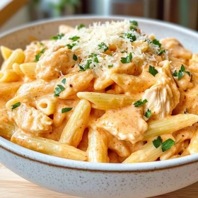 Creamy Chicken Parmesan Pasta recipe