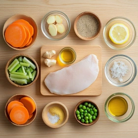 Step-by-step preparation of Anti-Inflammatory Turmeric Chicken Soup showing ingredients and initial cooking steps