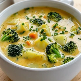 Creamy Broccoli Potato Cheese Soup recipe
