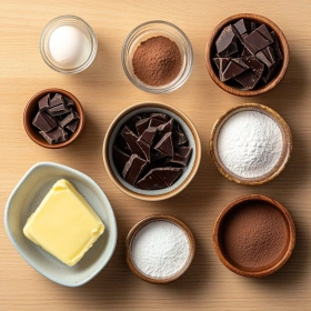 Step-by-step preparation of Decadent Chocolate Mousse Brownies showing ingredients and initial cooking steps